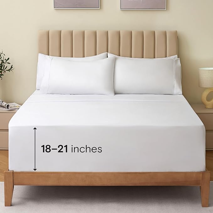LuxClub 3 PC Sheet Bed Sheets Deep Pockets 18" Wrinkle Free Kids Fitted Sheets by LuxClub