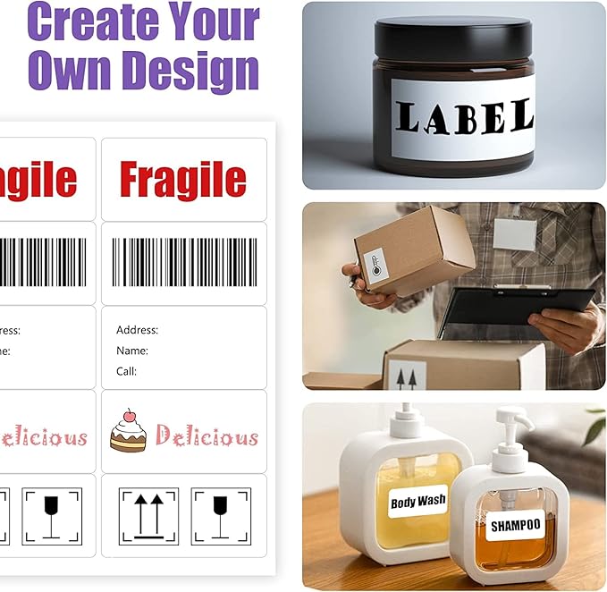 10-UP Address Labels for Laser/Inkjet Printers, White, 2 x 4 Inch, (500 Sheets - 5000 Labels)-DeskoryOffice