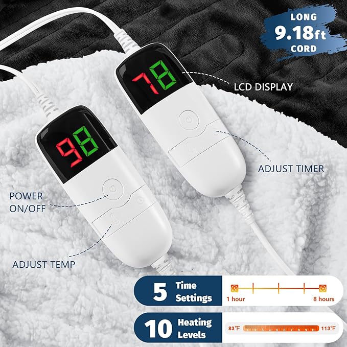 Heated Electric Blanket Queen Size - Image 3