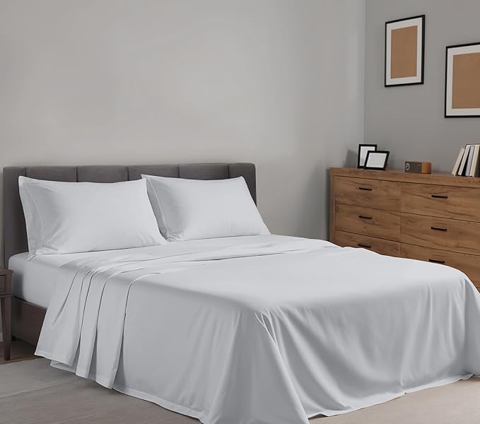 RUVANTI 100% Cotton Sheets – Queen Size Percale Bedding, Cooling & Breathable - Image 2