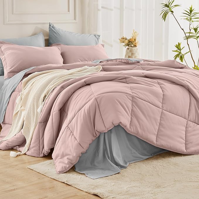 JOLLYVOGUE California King Comforter Set, Ultra-Soft Bed in a Bag Cal King Size - Image 8