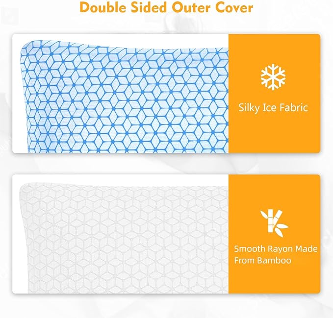 Love Attitude Shredded Memory Foam Pillows Queen Size Set of 2, Cooling Firm - Image 3