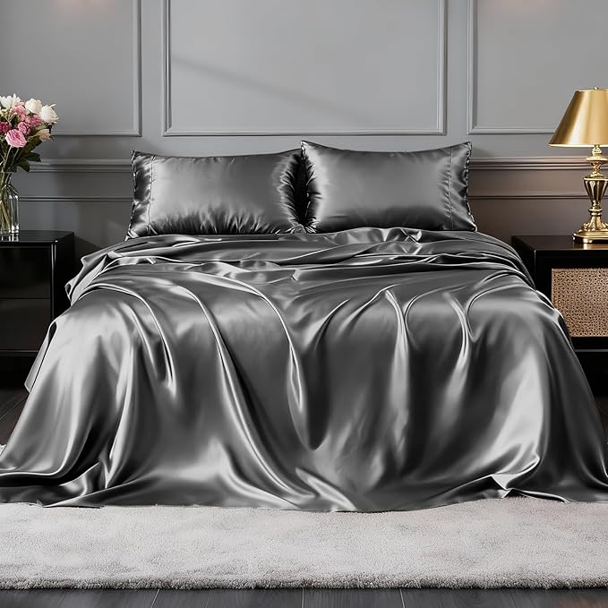 FreshCulture Satin Sheets Twin XL Bed Set - Image 2