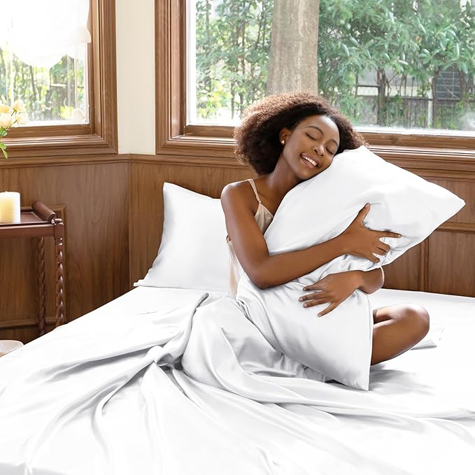 CozyLux Satin Sheets King Size Sheet Set - Image 7