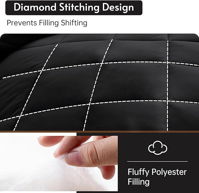 MUXHOMO 7 Pieces Full Comforter Set, Reversible Bed in a Bag Full Size - Image 7