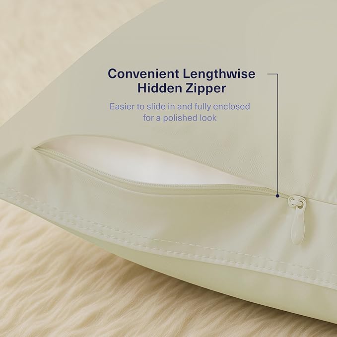 Kickoff Viscose Bamboo Pillowcase, 100% Organic Hidden Zippered Viscose Bamboo - Image 5
