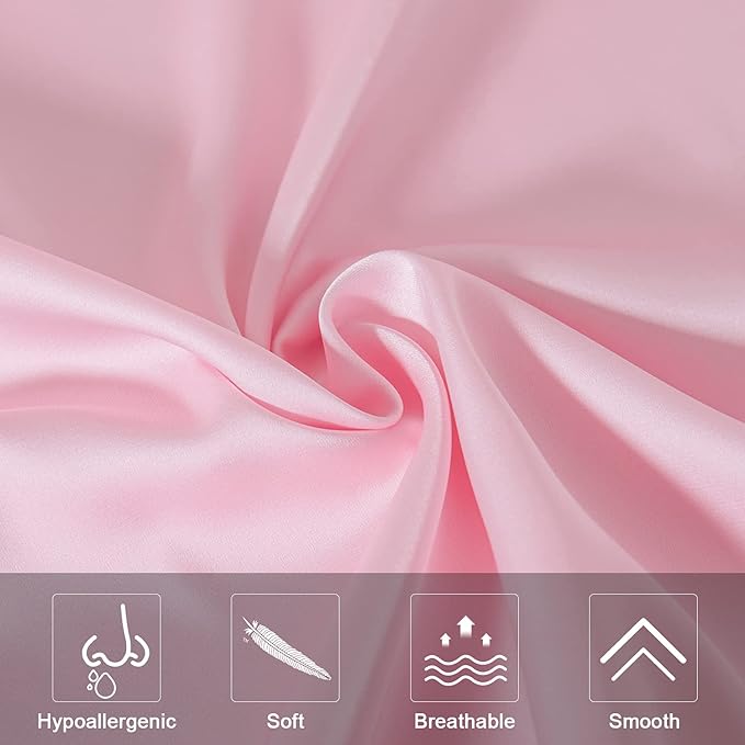 Mulberry Silk Pillowcase for Hair and Skin, Standard Size Cooling Silk Pillow - Image 3