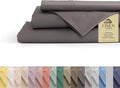 Linen Home 100% Cotton Percale Sheets Twin XL Size, Deep Pocket, 3 Pieces Set by LINENHOME