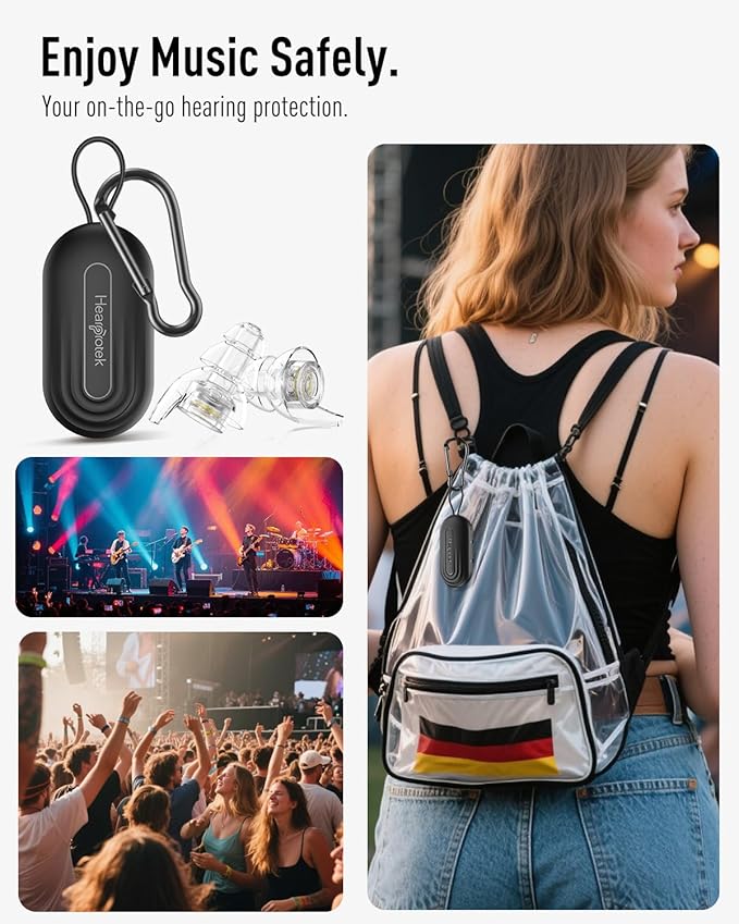 Hearprotek Concert Ear Plugs, 2 Pairs High Fidelity Musician Ear Plugs - Image 7
