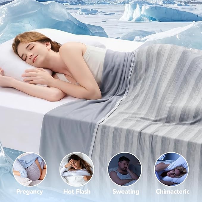 GOHERO Cooling Blanket Queen Size- 90"x90" Summer Cooling Throw Blanket - Image 4