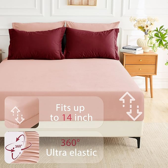 MUXHOMO 7 Pieces King Comforter Set, Soft Bed in a Bag King Size, All Season - Image 5
