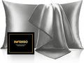 INFIIXSO Mulberry Silk Pillow Cases King Size Set of 2, Silk Pillowcase by INFIIXSO