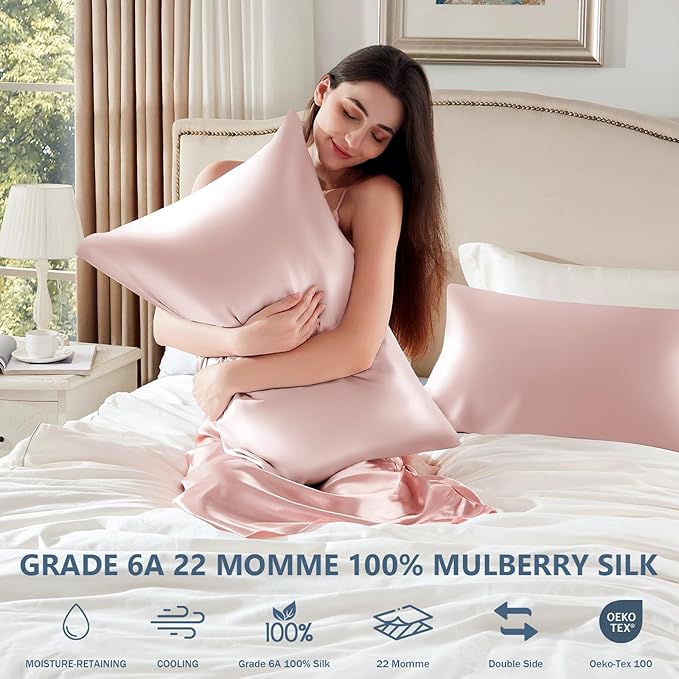 Silk Pillow Cases King Size 100% Mulberry Silk Pillowcase - Image 6