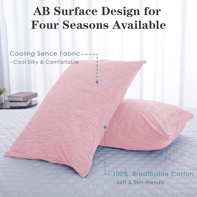 CHOSHOME Cooling Pillow Cases Zipper Pillow Covers Q-Max > 0.45 Zippered - Image 4