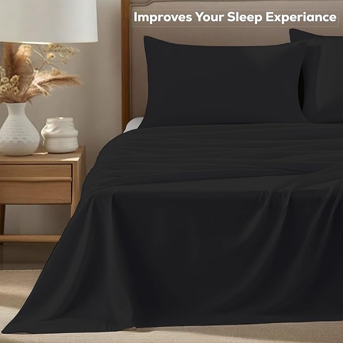 GOLD TEXTILES Queen Flat Sheet 6 Pack – Brushed Microfiber Top Sheets - Image 6