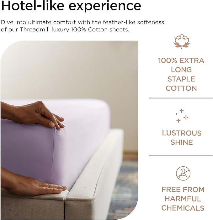 Threadmill Full Size Sheets | 800 Thread Count Bed Sheets - Image 3