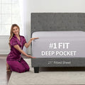 DeaLuxe California King Fitted Sheet Deep Pocket by DeaLuxeBedding