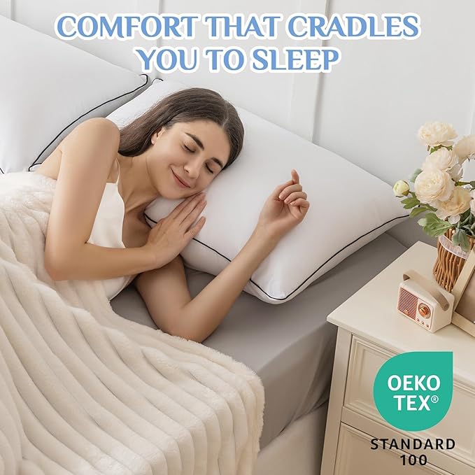 JOLLYVOGUE Standard Size Bed Pillow 1-Pack, Single Pillow - Image 6