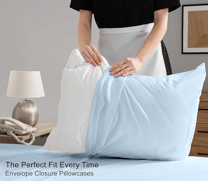RUVANTI 100% Cotton Sheets – Twin Size Percale Bedding, Cooling & Breathable - Image 7