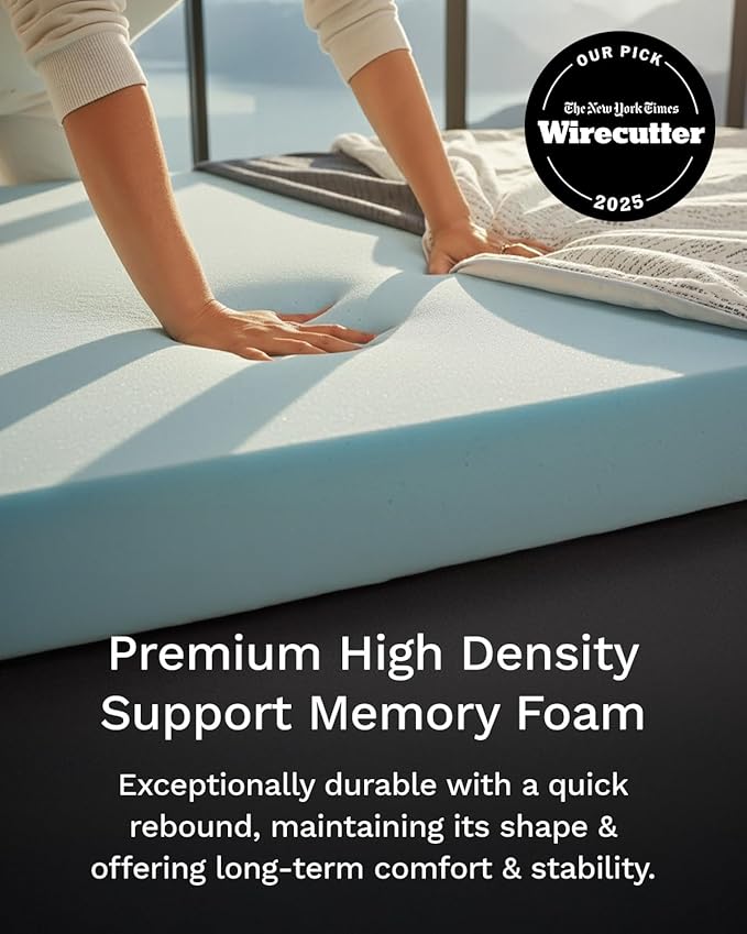 ViscoSoft 3 Inch Memory Foam Mattress Topper King - Image 2