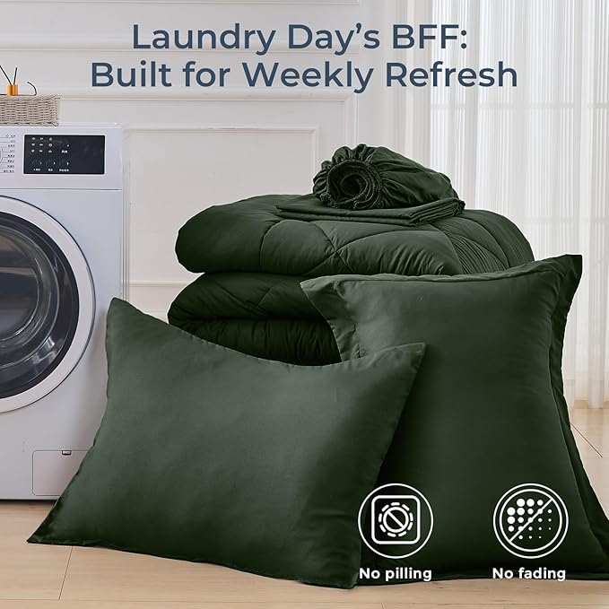 HEVUMYI Army Green Twin-XL Comforter Set - Image 7