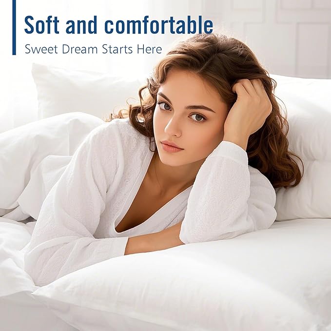 Piwaal Luxury Hotel Pillows for Sleeping 4 Pack, Bed Pillows Queen Size Set of 4 - Image 4