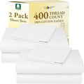 California Design Den 2-Pack Twin XL Sheet Sets 100% Cotton Sateen by CaliforniaDesignDen