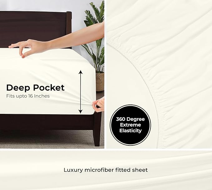 Royale Linens Fitted Sheet Full - Image 3