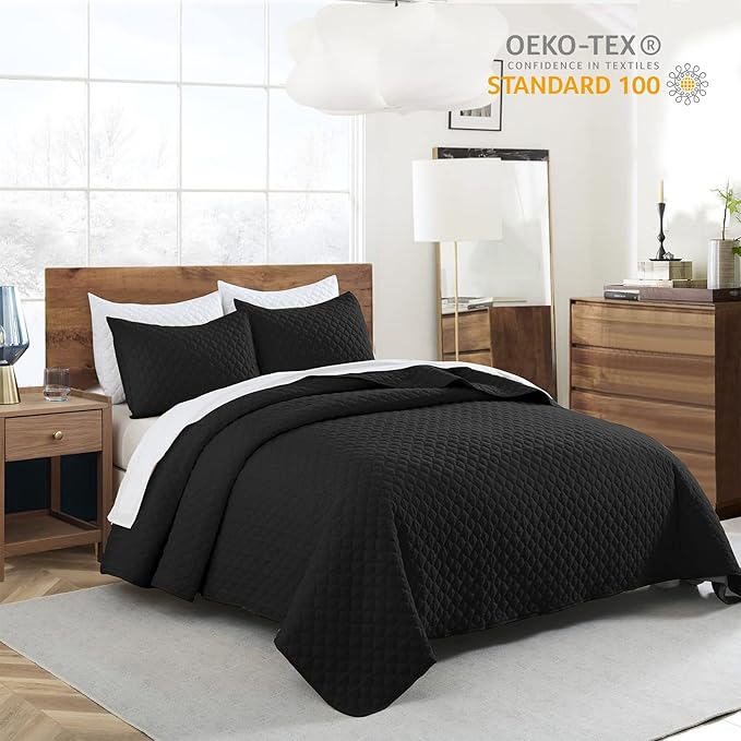HORIMOTE HOME Quilt Set King Size, Soft Coverlet Set Lightweight Microfiber - Image 4