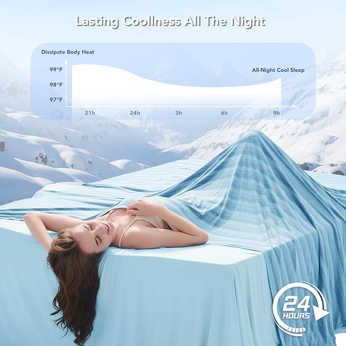 GOHERO Cooling Blanket Queen Size- 90"x90" Summer Cooling Throw Blanket - Image 3