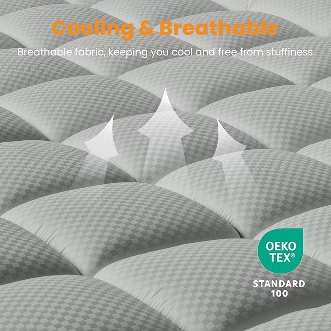 MATBEBY Twin Size Mattress Pad - Image 2