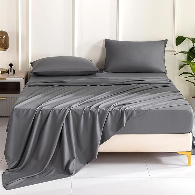Lavisun Full Flat Sheets 2 Pack, Hotel Quality Flat Bed Sheets, Brushed - Image 2