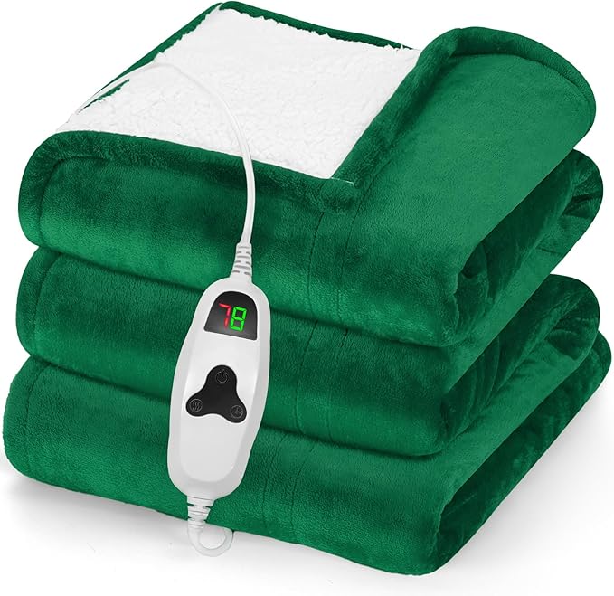 greenoak Heated Blanket Electric Throw 50"X60", Heating Blanket by Greenoak