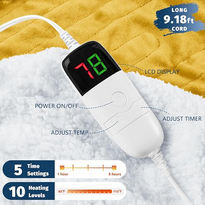 BOMOVA Heated Electric Blanket Twin - Image 2