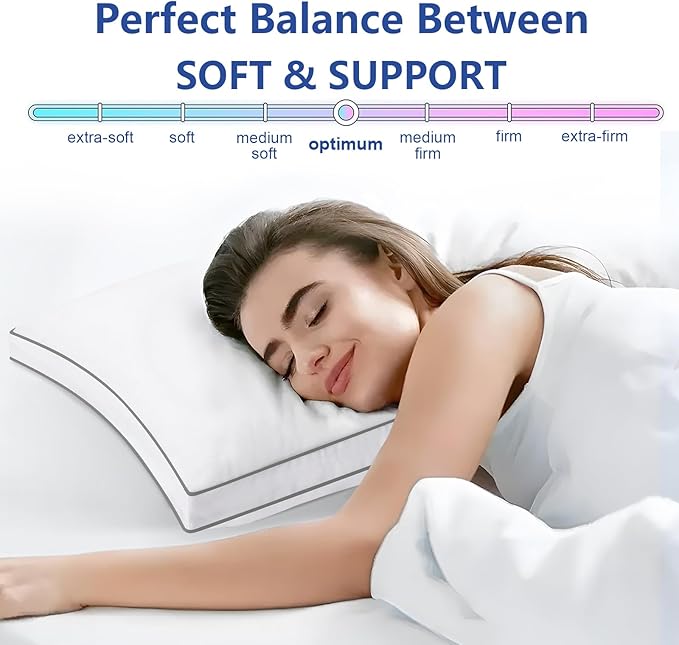 Premium Pillows King Size Set of 2, Fluffy and Supportive 7D Down Alternative - Image 4