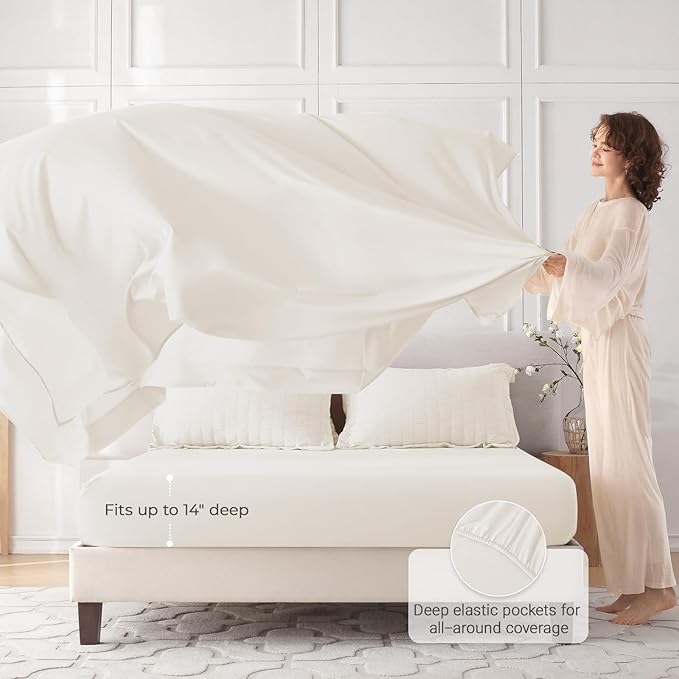 MUXHOMO 5 Pieces Twin Comforter Set, Seersucker Bed in a Bag Twin Size - Image 3