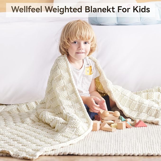 Knitted Weighted Blanket for Adult, No Beads Heavy Blanket 50” x 60'' 7lbs - Image 2