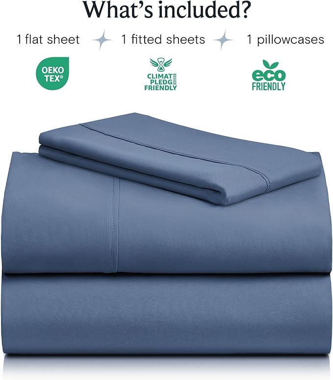 LuxClub 3 PC Sheet Bed Sheets Deep Pockets 18" Eco Friendly Wrinkle - Image 2