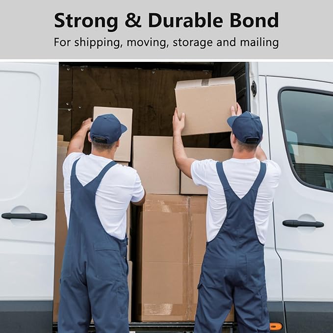 1.88 in x 66.6 YDs Clear Heavy Duty Packing Tape with Dispenser, Strong & Durable Shipping Tape, Packaging Tape, Packing Tape Dispenser for Packing Boxes, Moving Supplies, Shipping and Mailing-DeskoryOffice