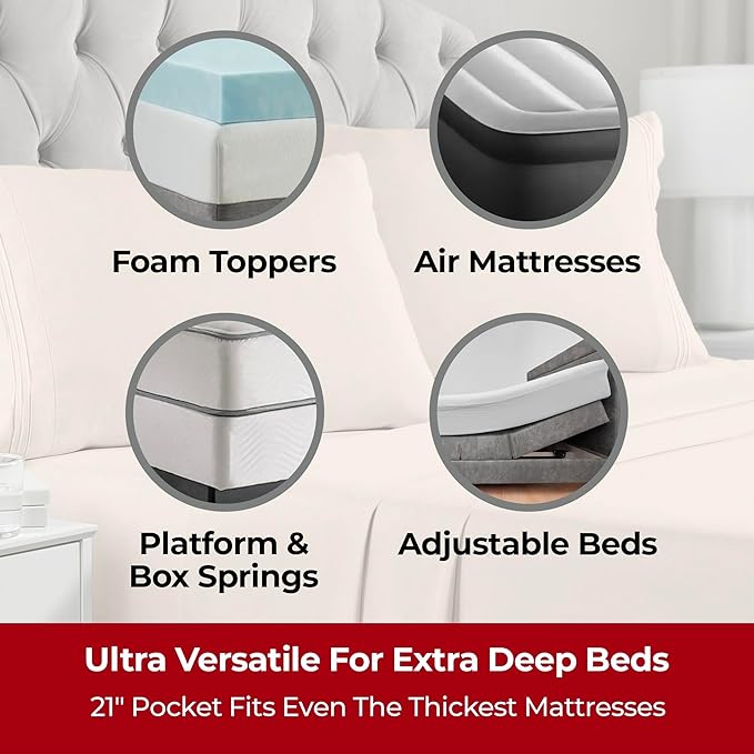 Mellanni Extra Deep Twin Sheets - Image 2
