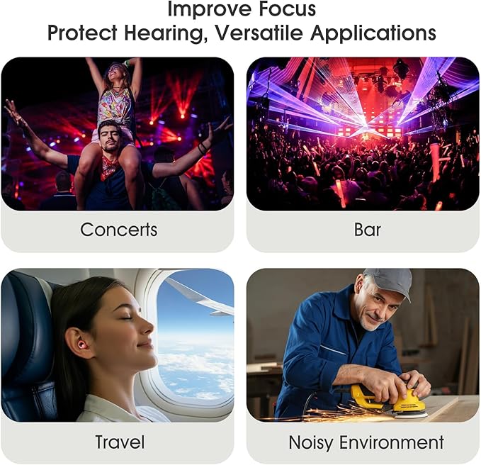 Ear Plugs for Sleeping Noise Cancelling, Soft Ear Plugs for Concert, 45dB - Image 5