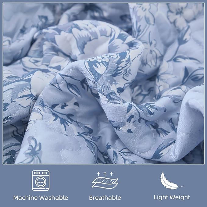WONGS BEDDING Quilt Queen Size, Botanical Quilt - Image 5