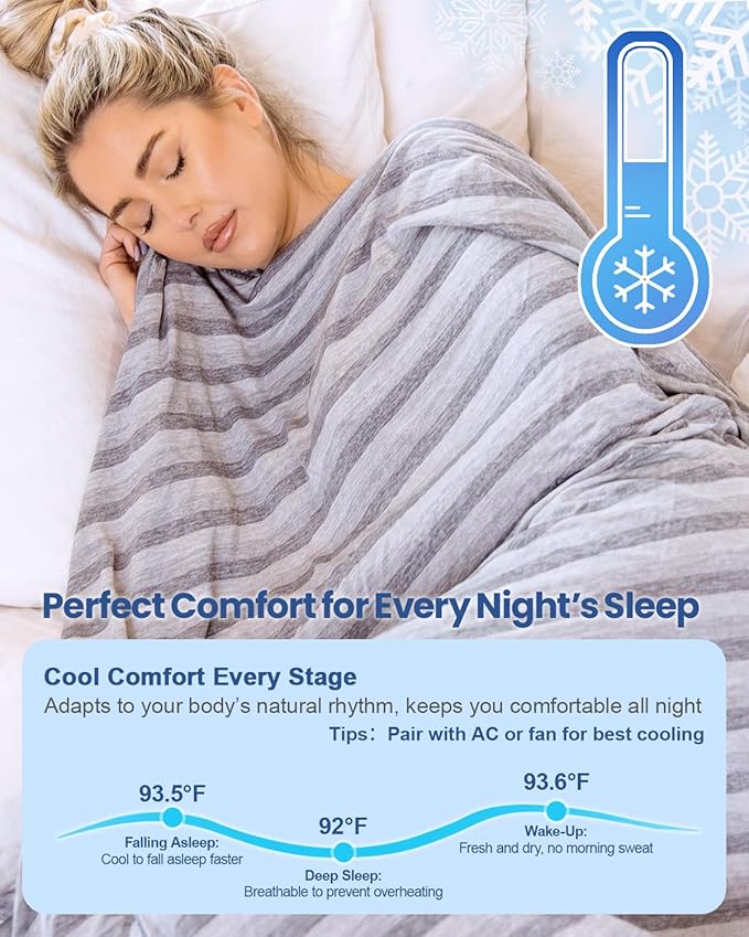 Ailemei Direct Cooling Blanket for Hot Sleepers, Double Sided Cold Effect - Image 3