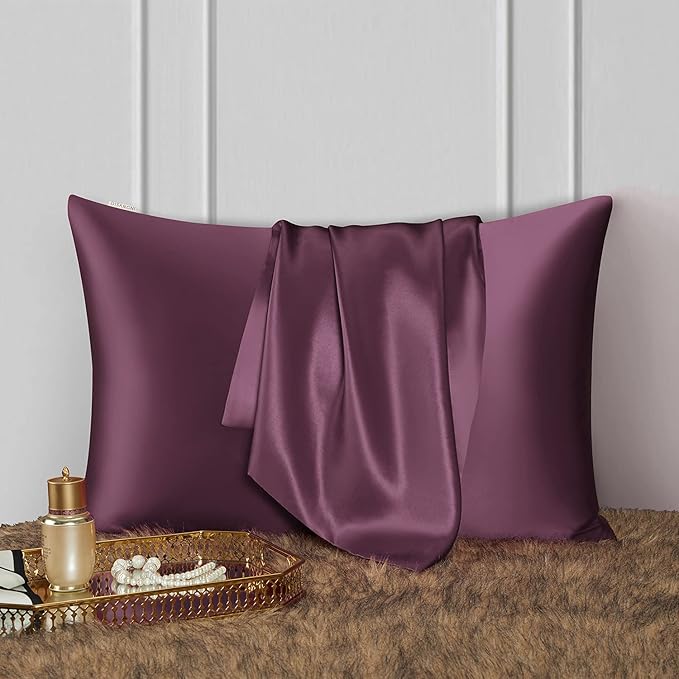 DISANGNI Silk Set: 22 Momme 100% Natural Mulberry Silk Pillow Case & Eye Mask - Image 4