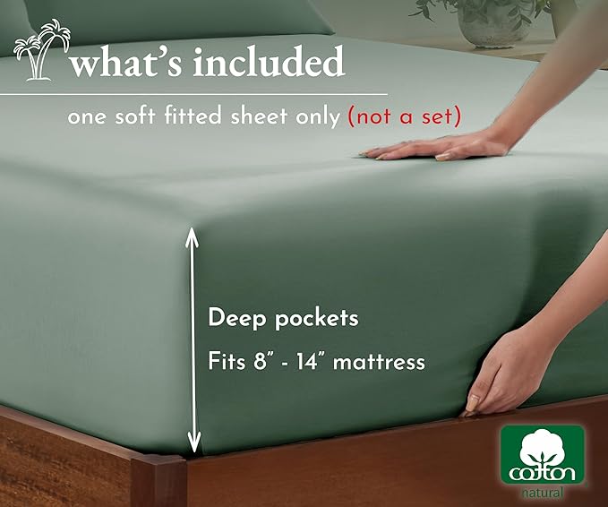 California Design Den Fitted Sheet Full Cotton Only - Image 5