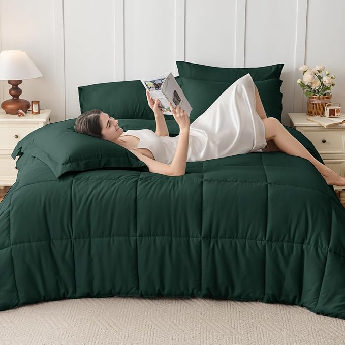 JOLLYVOGUE Queen Comforter Set, Ultra-Soft Bed in a Bag Queen Size 7 Pieces - Image 7