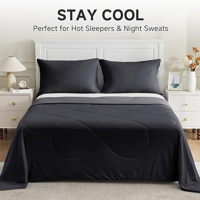 HOMFINE Cooling Comforter Japanese Double-Sided Cold Tech Fabric Cooling Blanket - Image 5