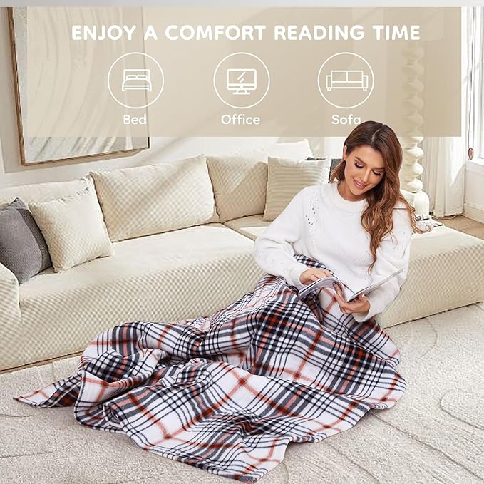 LaffyLo Electric Heated Blanket Throw Size - Image 2