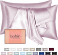 Silk Pillow Cases 2 Pack Standard Size by LYSHINSILKPILLOWCASES