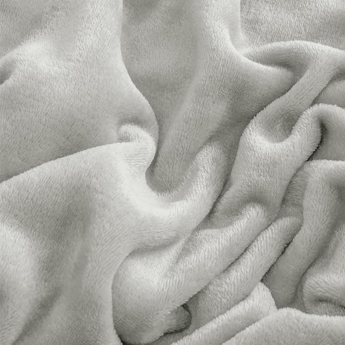 BEDELITE Flannel Sheets Twin Size Light Grey - Image 5
